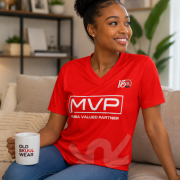 Mfantsipim@150 Ladies MVP V-neck Jersey