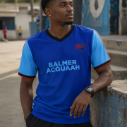 Mfantsipim@150 Double layered V-neck Balmer Acquaah House Colour T-shirt (Limited Edition)