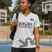 Mfantsipim@150 Ladies MVP V-neck Jersey